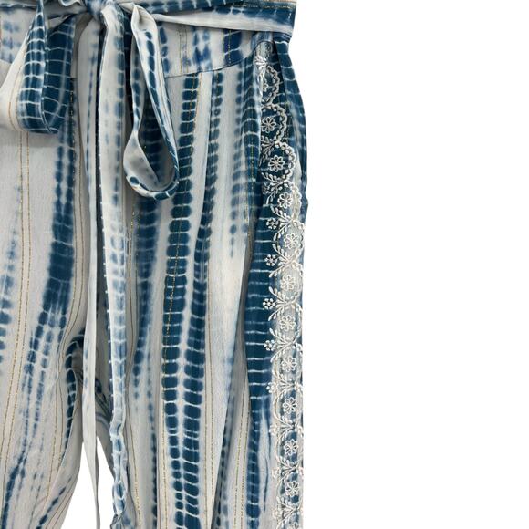 Hemant and Nandita Esme Tie-Dye Jogger Pants Blue White Size Small - Picture 5 of 16